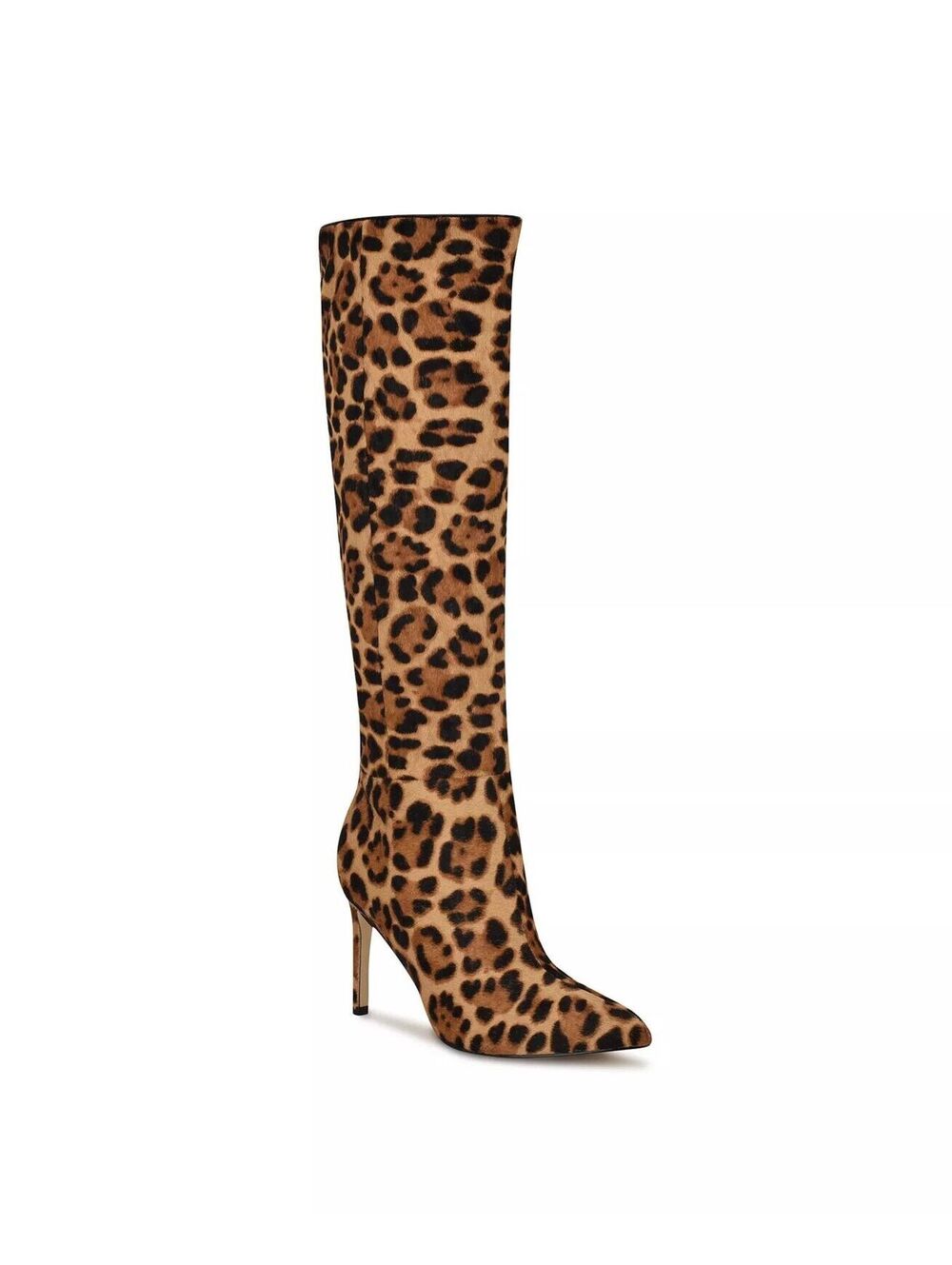NINE WEST RICHYP5 LEOPARD CALF HAIR TALL BOOTS DARK NATURAL 12M ($269)